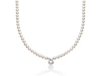 Collana Miluna Donna COLLANE PERLE BOULE E FANTASIA in Oro bianco Perla PCL6401